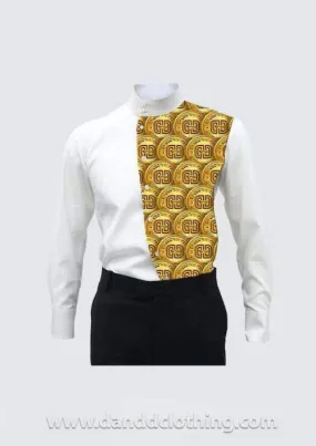 African White Shirt Coins Half Design