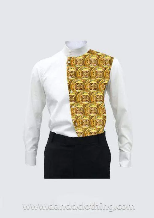 African White Shirt Coins Half Design