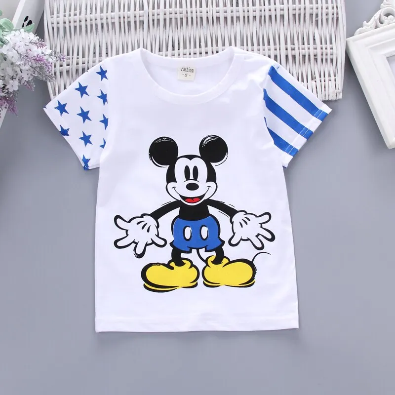 Baby Cartoon T-shirt Pants 2Pcs/Set Summer Kids Sport Clothes Toddler Tracksuit Fashion Children Boys Girls Cotton Clothing Sets