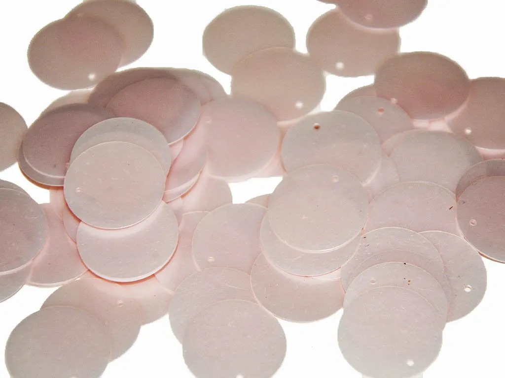 Baby Pink Circular 1 Hole Plastic Sequins(Wholesale)