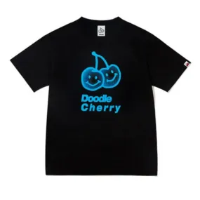BIG DOODLE CHERRY T-SHIRTS KH (BLACK)