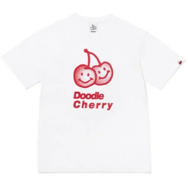 BIG DOODLE CHERRY T-SHIRTS KH (WHITE)