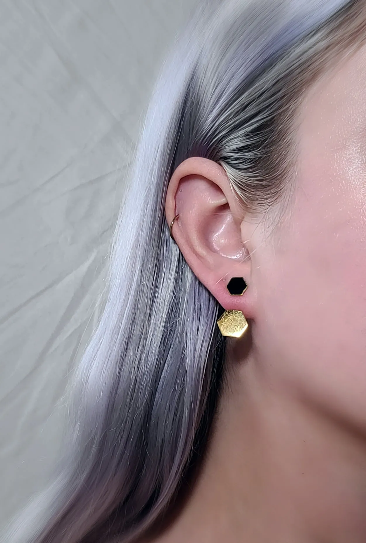 Black Geometry Earrings
