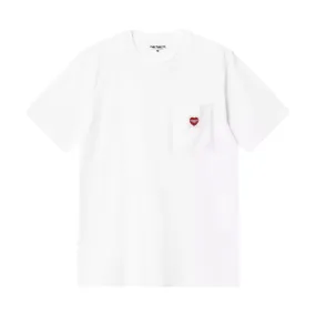 Carhartt WIP Pocket Heart T-Shirt White/Red