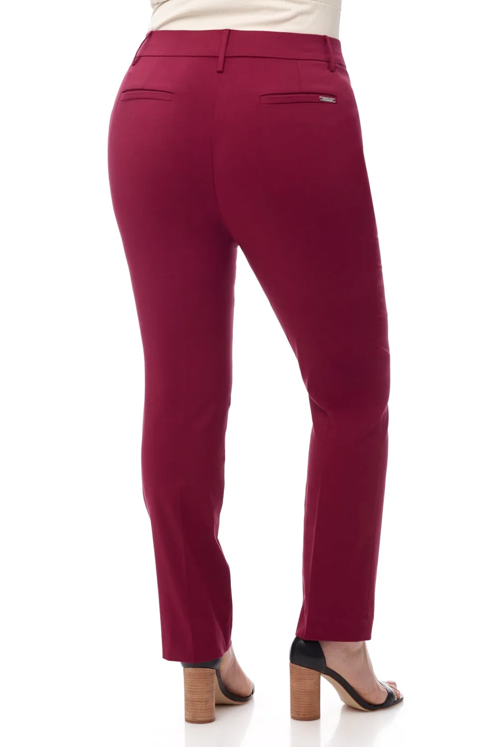 Curvy Pull-on Tummy Control Pants with Real Pockets
