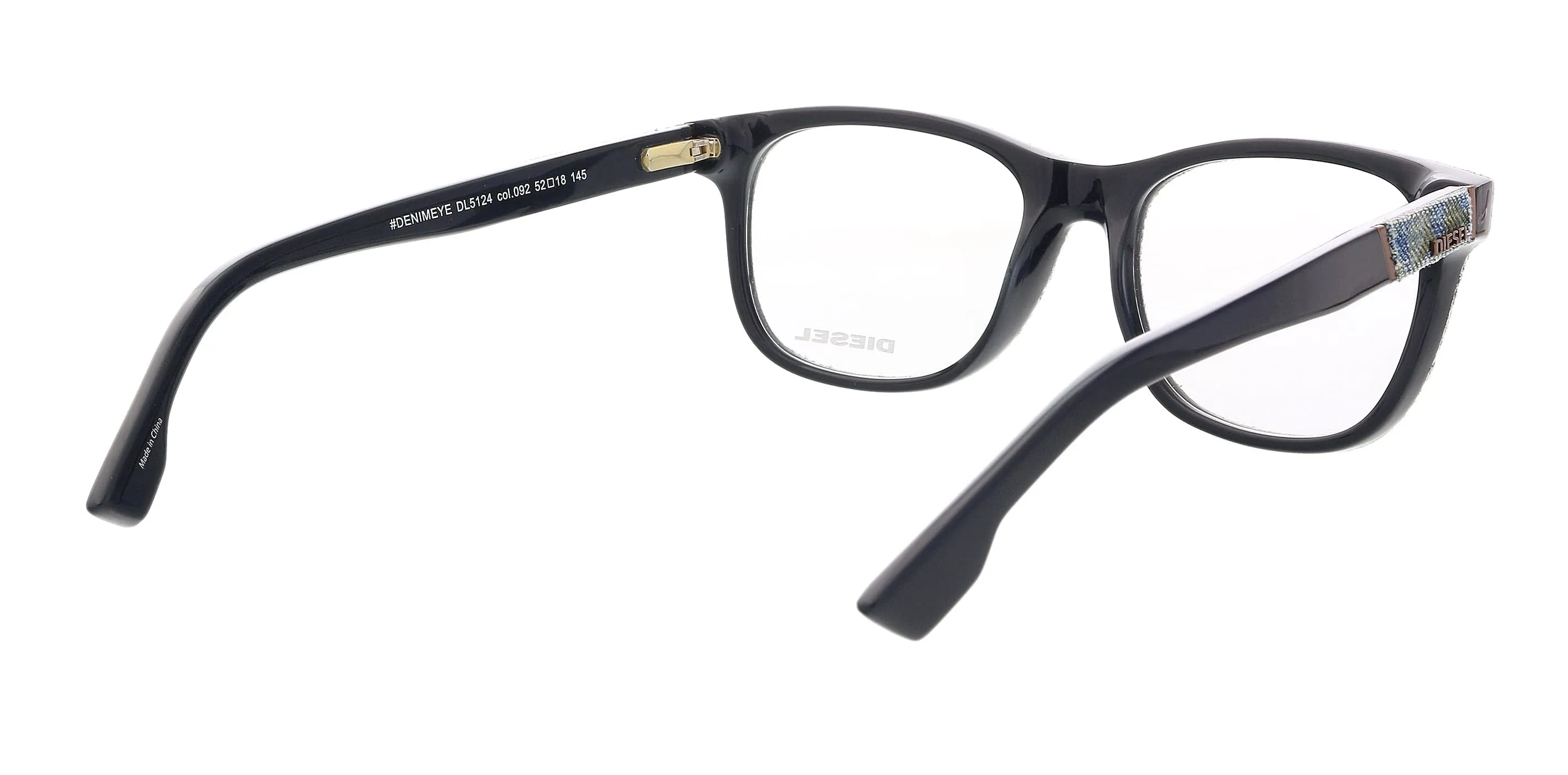 Diesel DL5124 Denim/Black Modified Square Eyeglasses