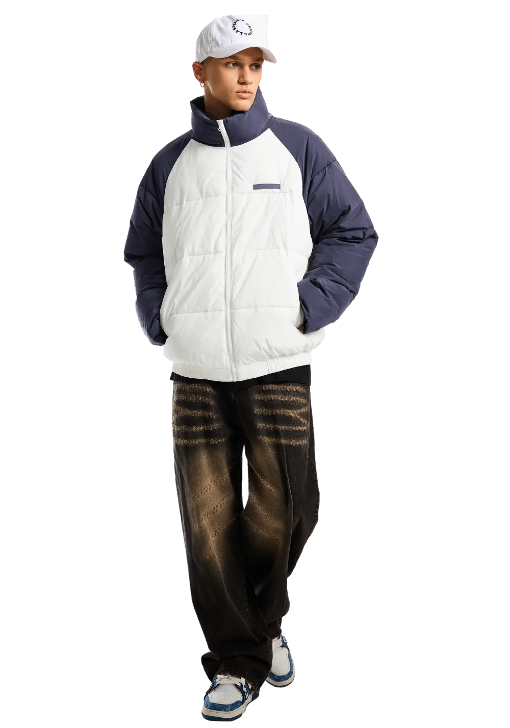 Drop Shoulder Puffer Jacket