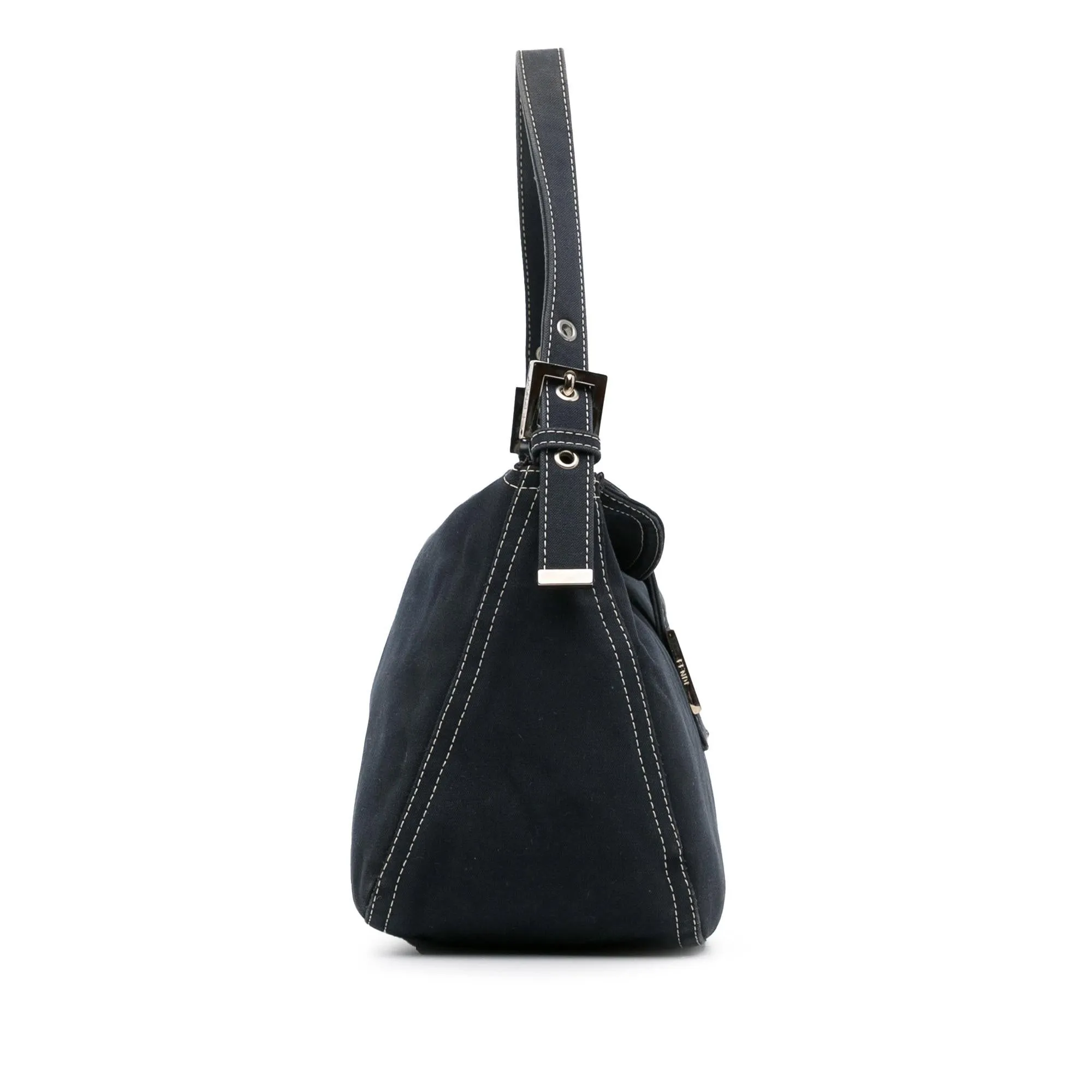 Fendi Canvas FF Marble Double Flap Shoulder Bag (SHG-tZdrHw)