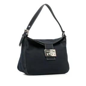 Fendi Canvas FF Marble Double Flap Shoulder Bag (SHG-tZdrHw)