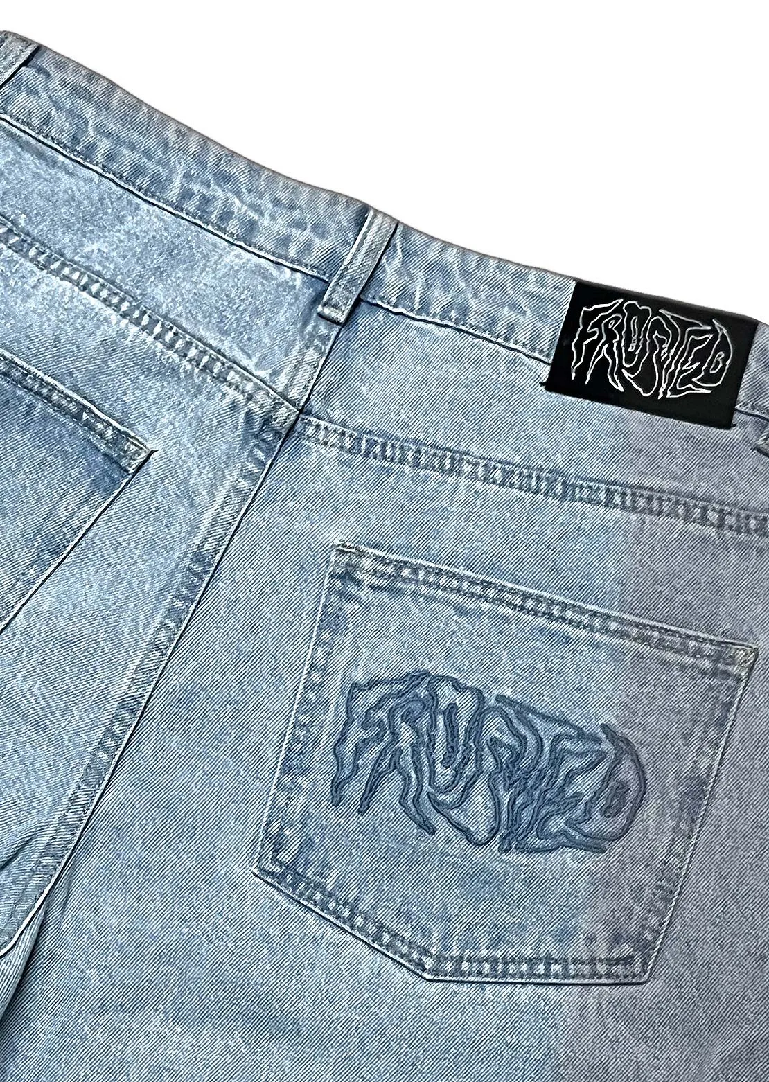 Frosted Wavy Jeans Pants