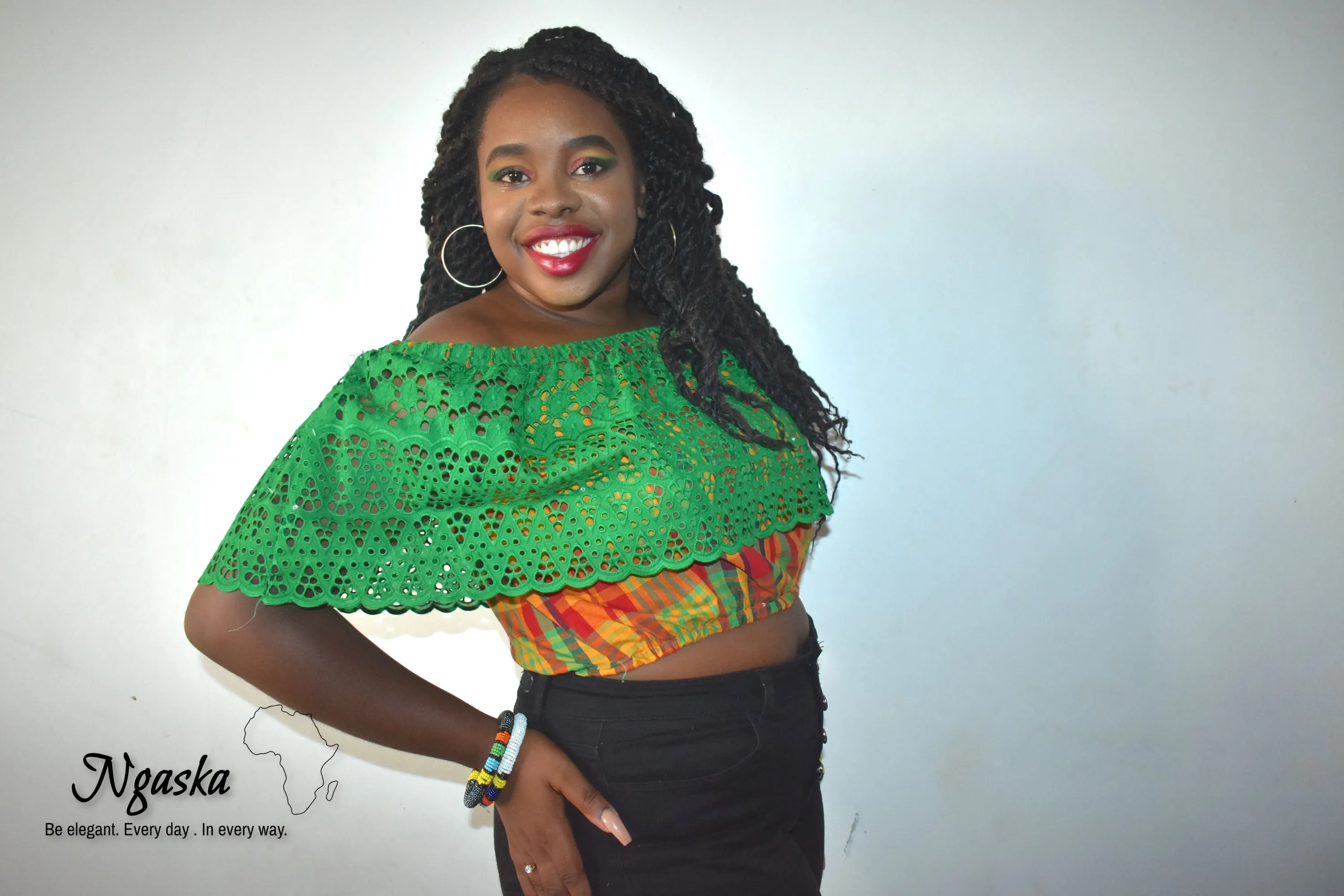 Green, Flirty Princess - Creole Madras Wear Collection CW 1