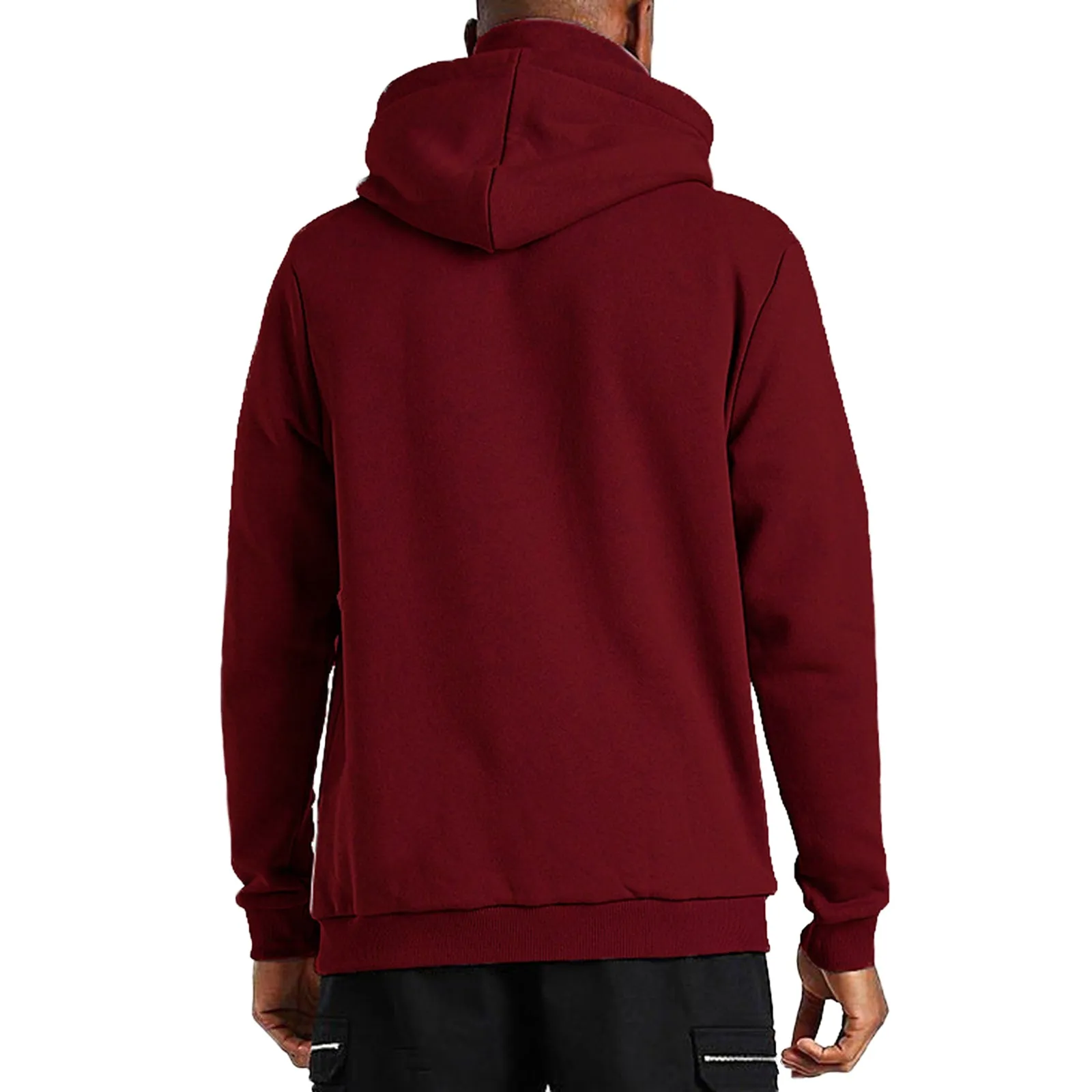 HOODED MASK FLEECE ZIPPER POCKET HOODIE