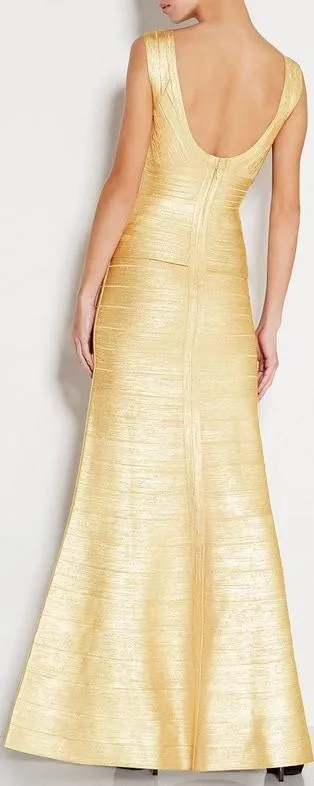 'Izabela' Woodgrain Foil Print Dress