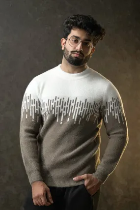 Luxe Brown Double Tone Sweatshirt - 1124153