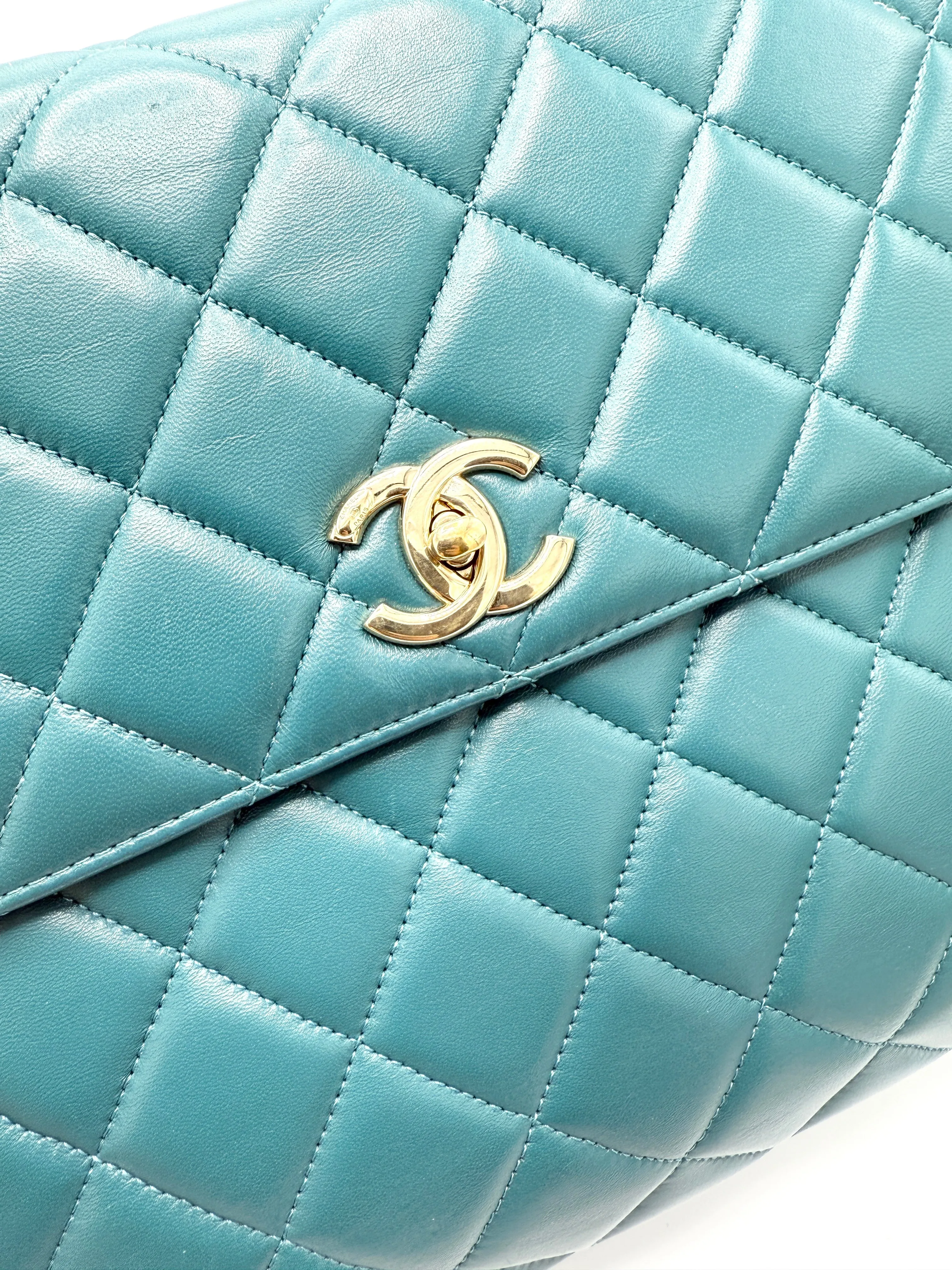 Malachite GHW Trendy CC Top Handle
