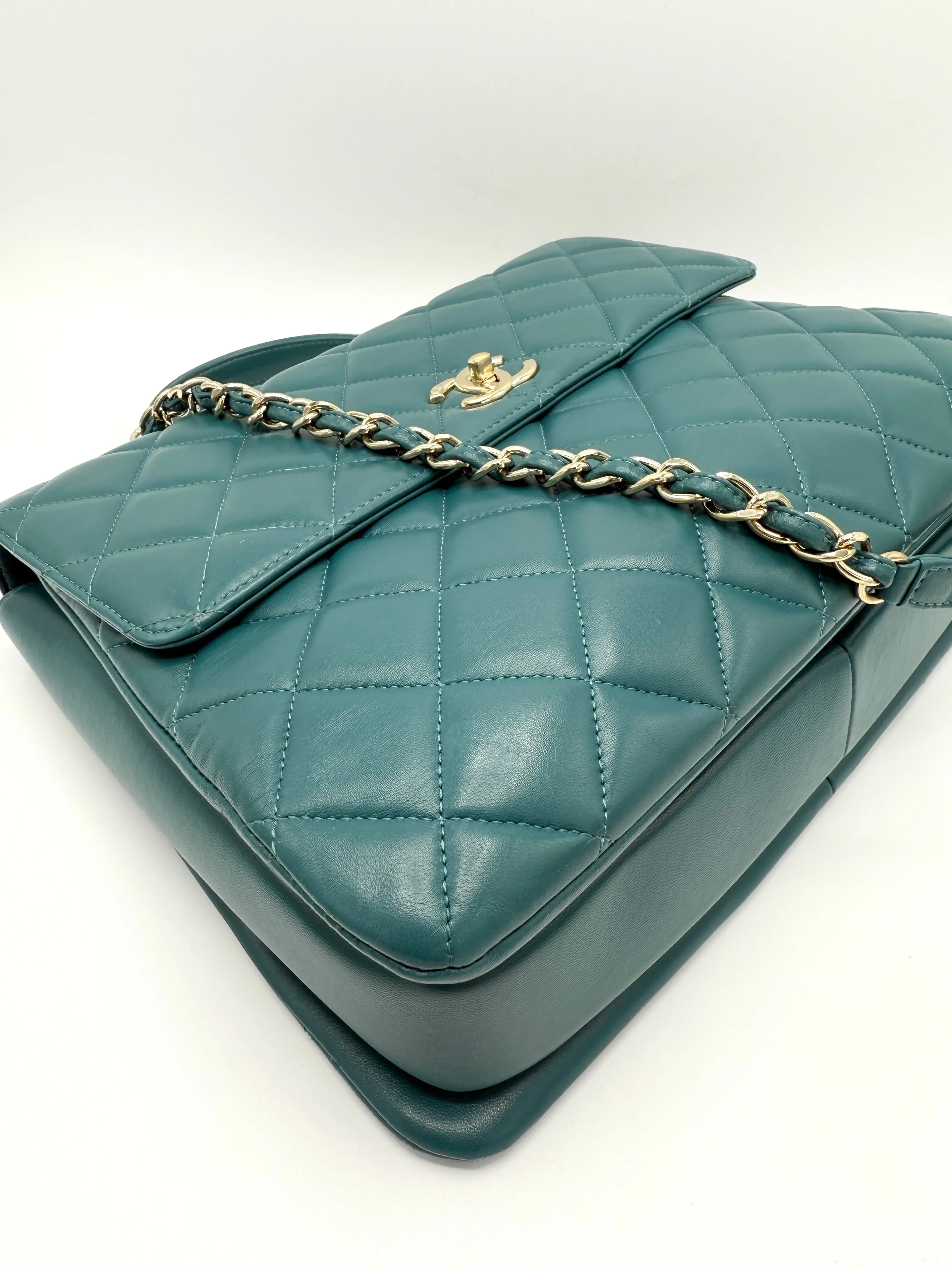 Malachite GHW Trendy CC Top Handle