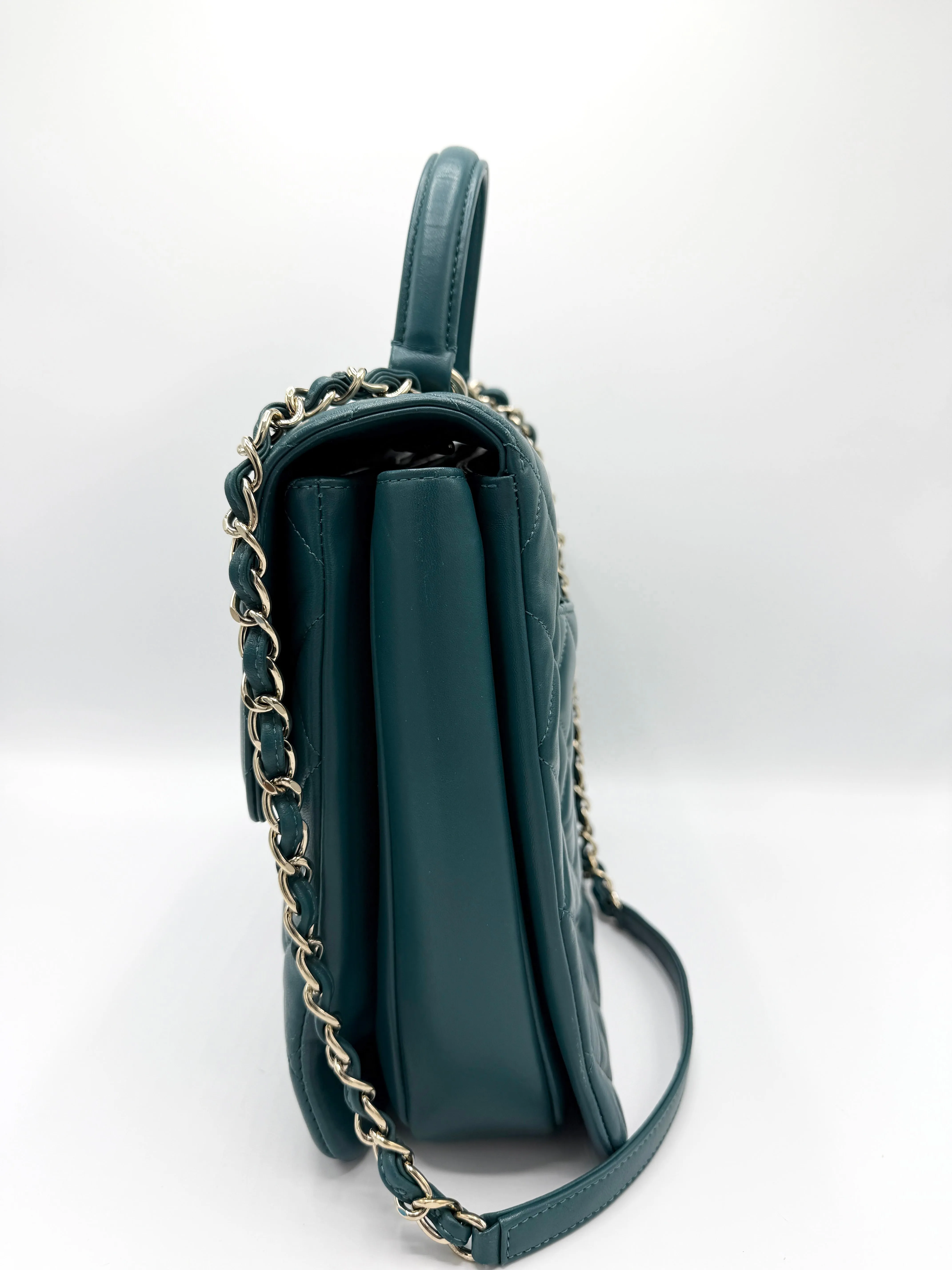 Malachite GHW Trendy CC Top Handle