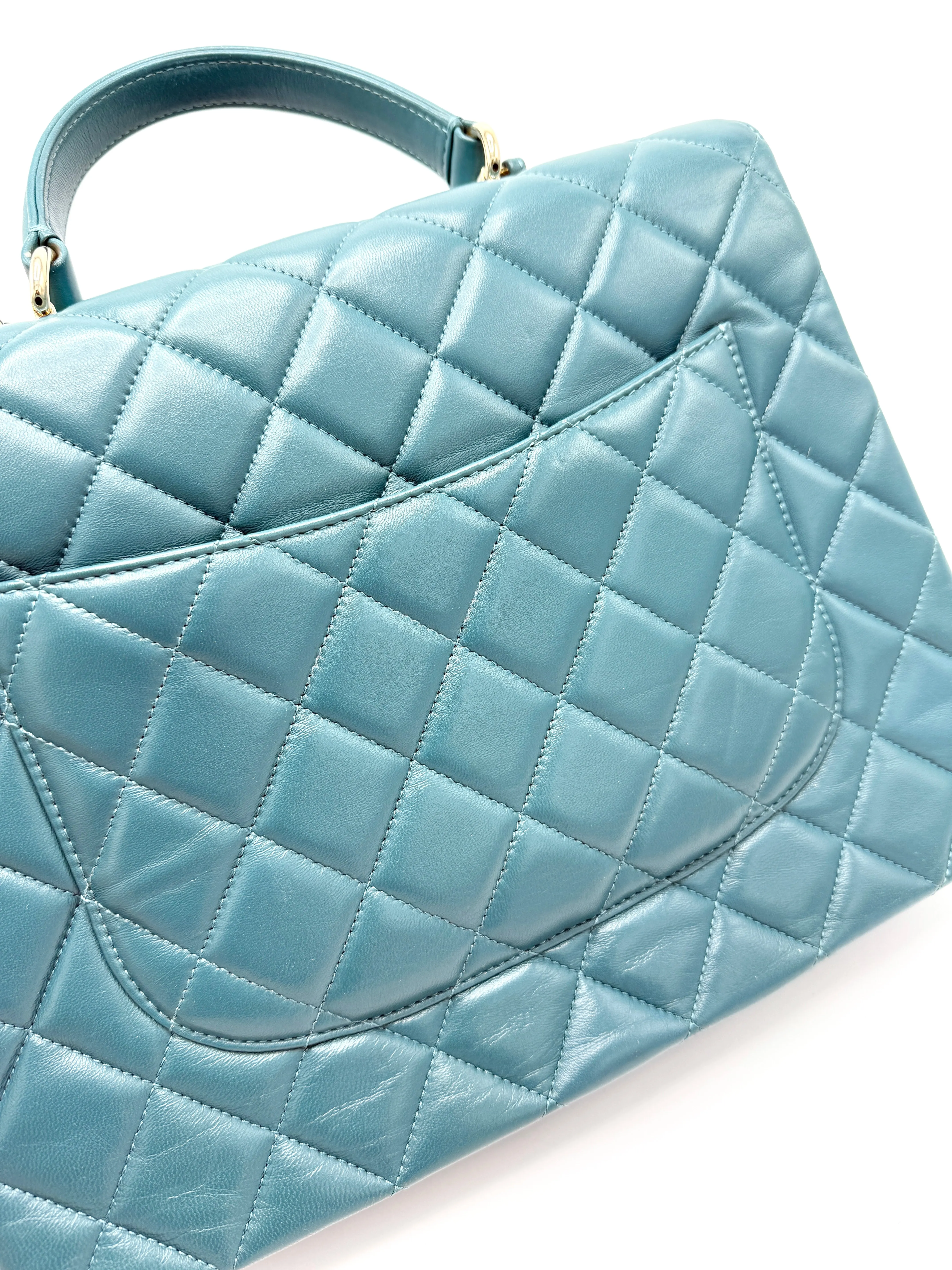 Malachite GHW Trendy CC Top Handle