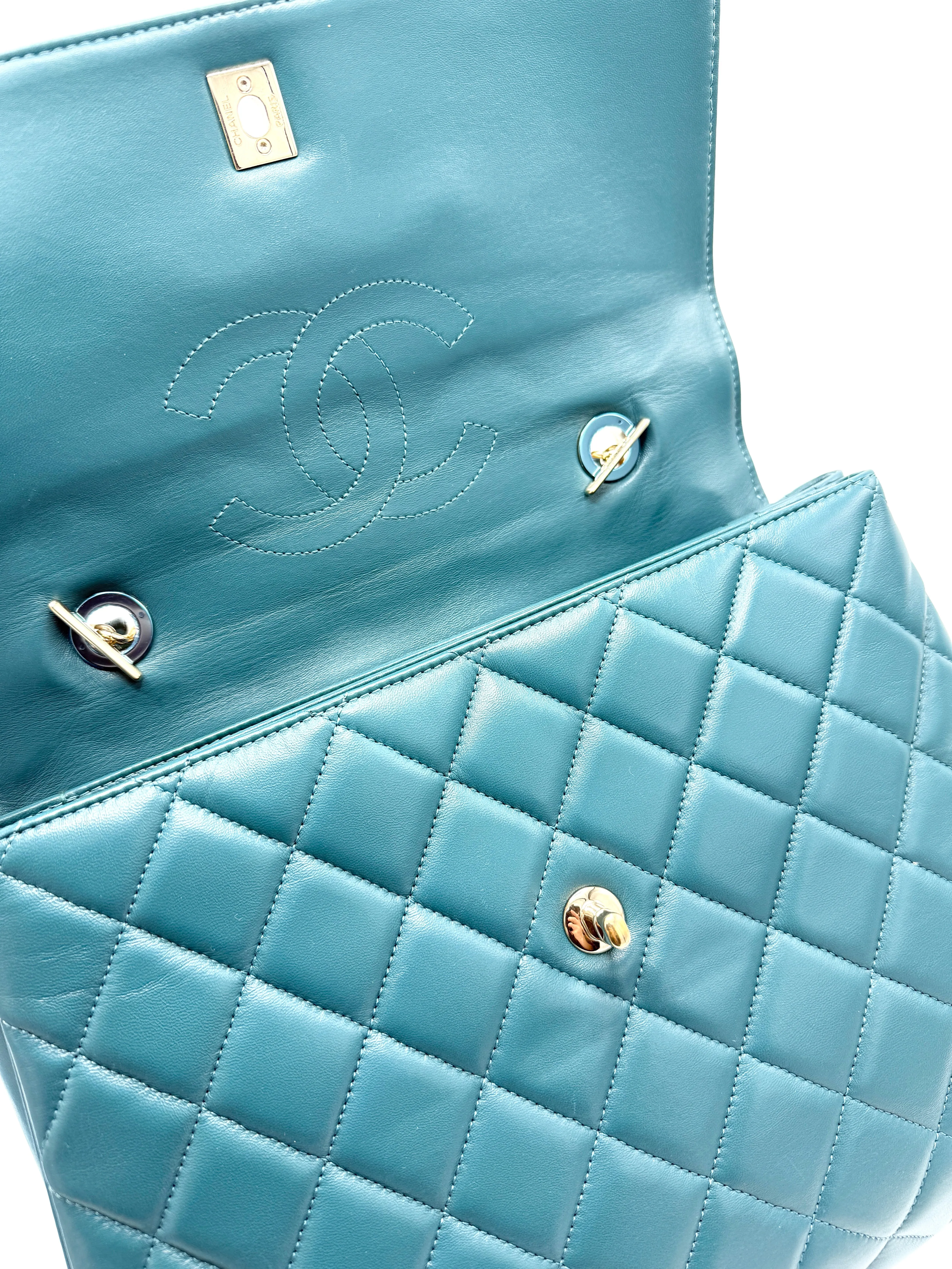 Malachite GHW Trendy CC Top Handle