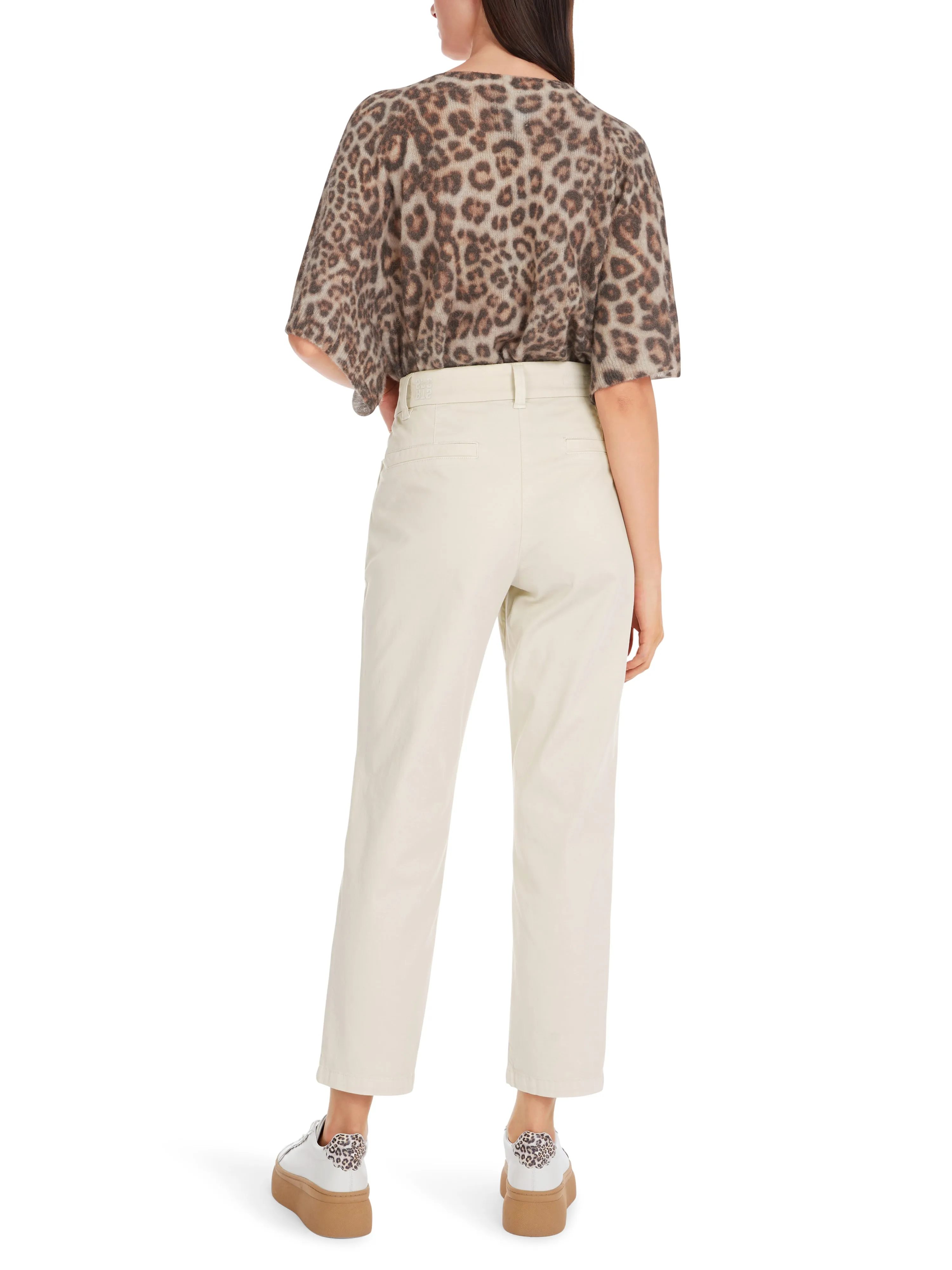 MARC CAIN Cream Fitted Trousers
