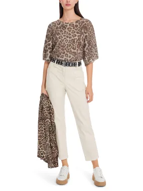 MARC CAIN Cream Fitted Trousers