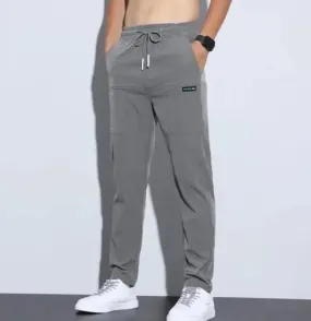 Men's Casual Loose Straight Textured Pants  A0070