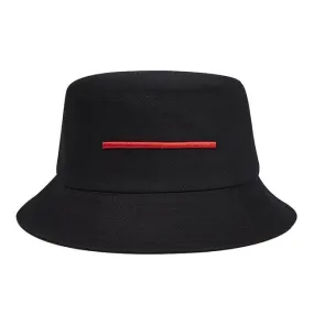 Men's Hip Hop Line Embroidered Black Hat