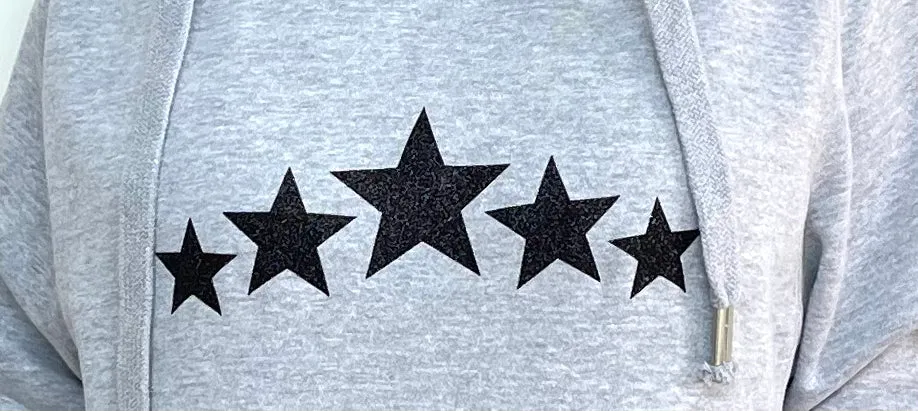 Multi Glitter Star Sweatshirt - Grey