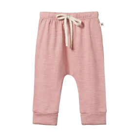 Nature Baby - MERINO DRAWSTRING PANTS MAUVE MARL