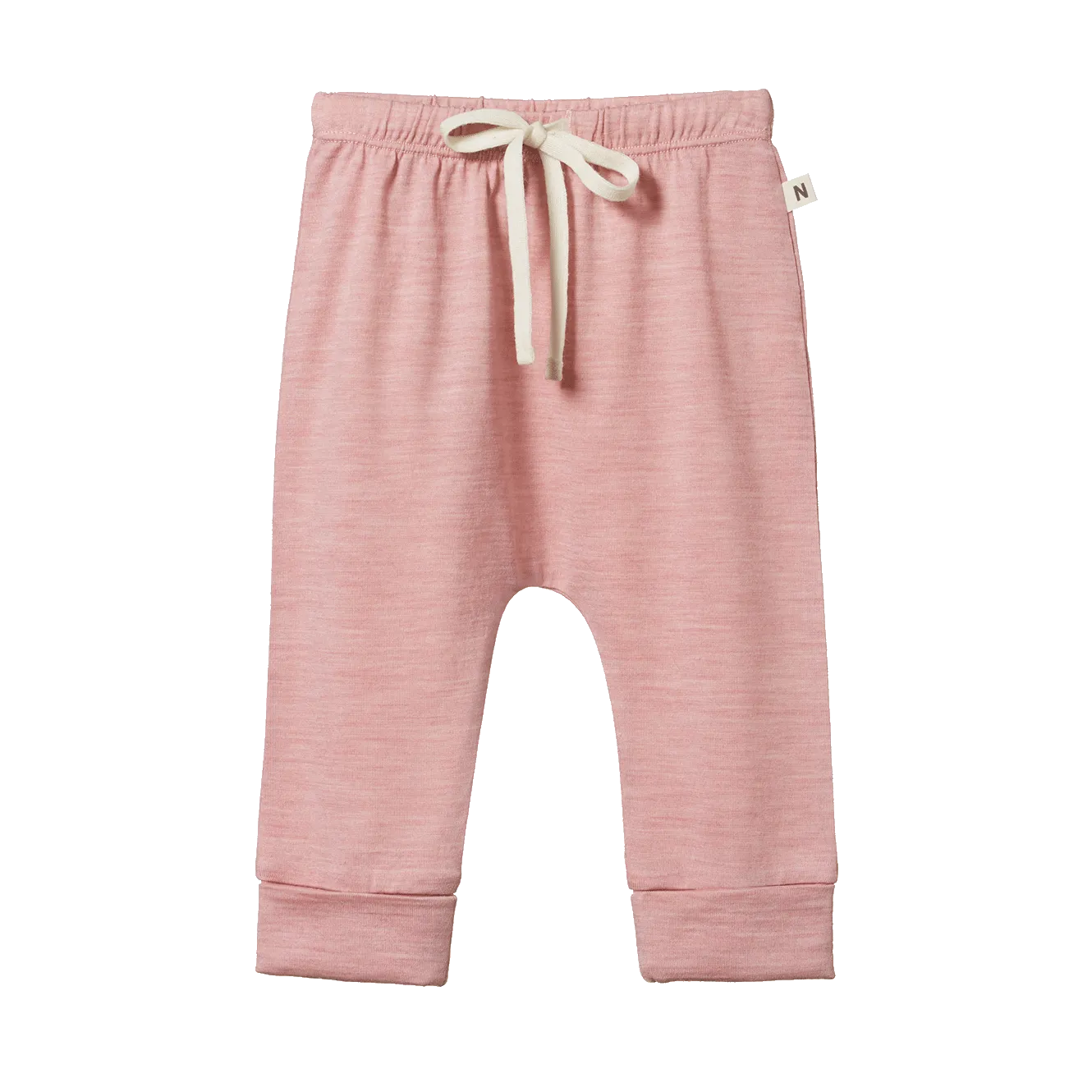 Nature Baby - MERINO DRAWSTRING PANTS MAUVE MARL
