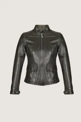 Novado - Women's Trendy Fashion Leather Jacket - Black - 1 Piece