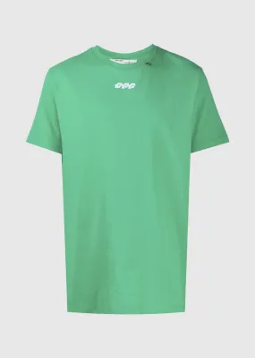 OFF-WHITE: DISRUPTED FONT TEE [GREEN]