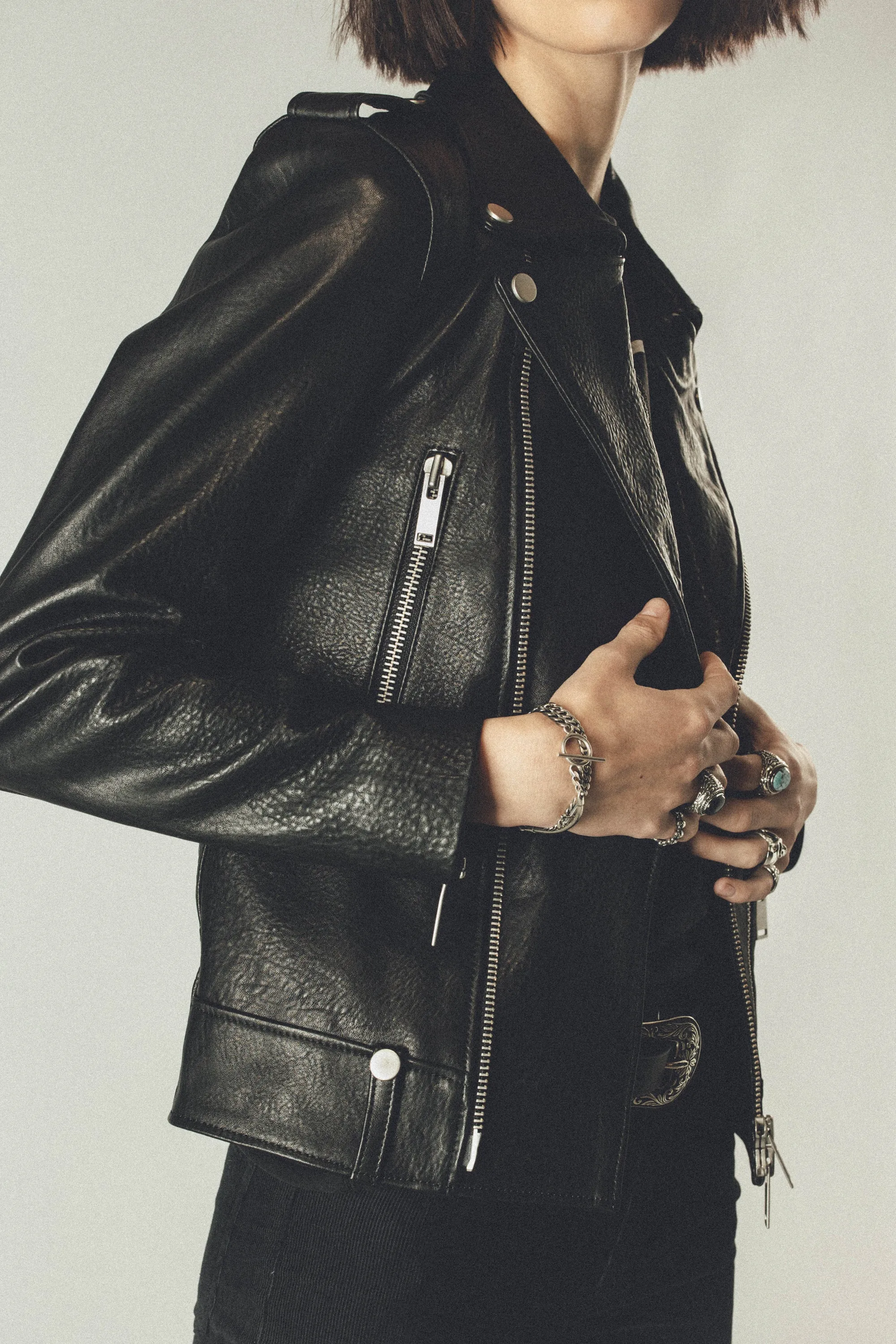 Rebel Biker Jacket | Vintage Black