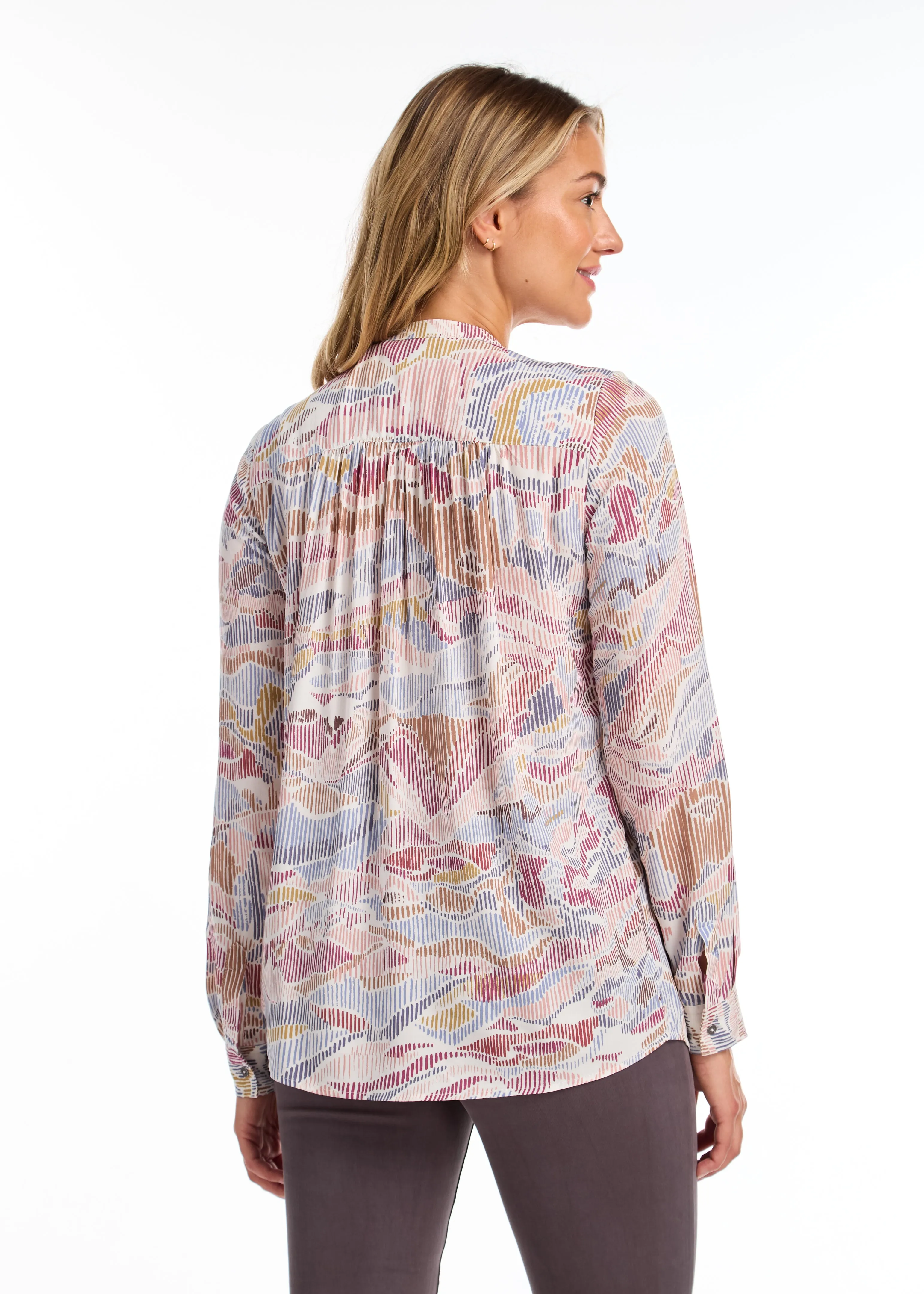 Roll-Up Sleeve Printed Shirt