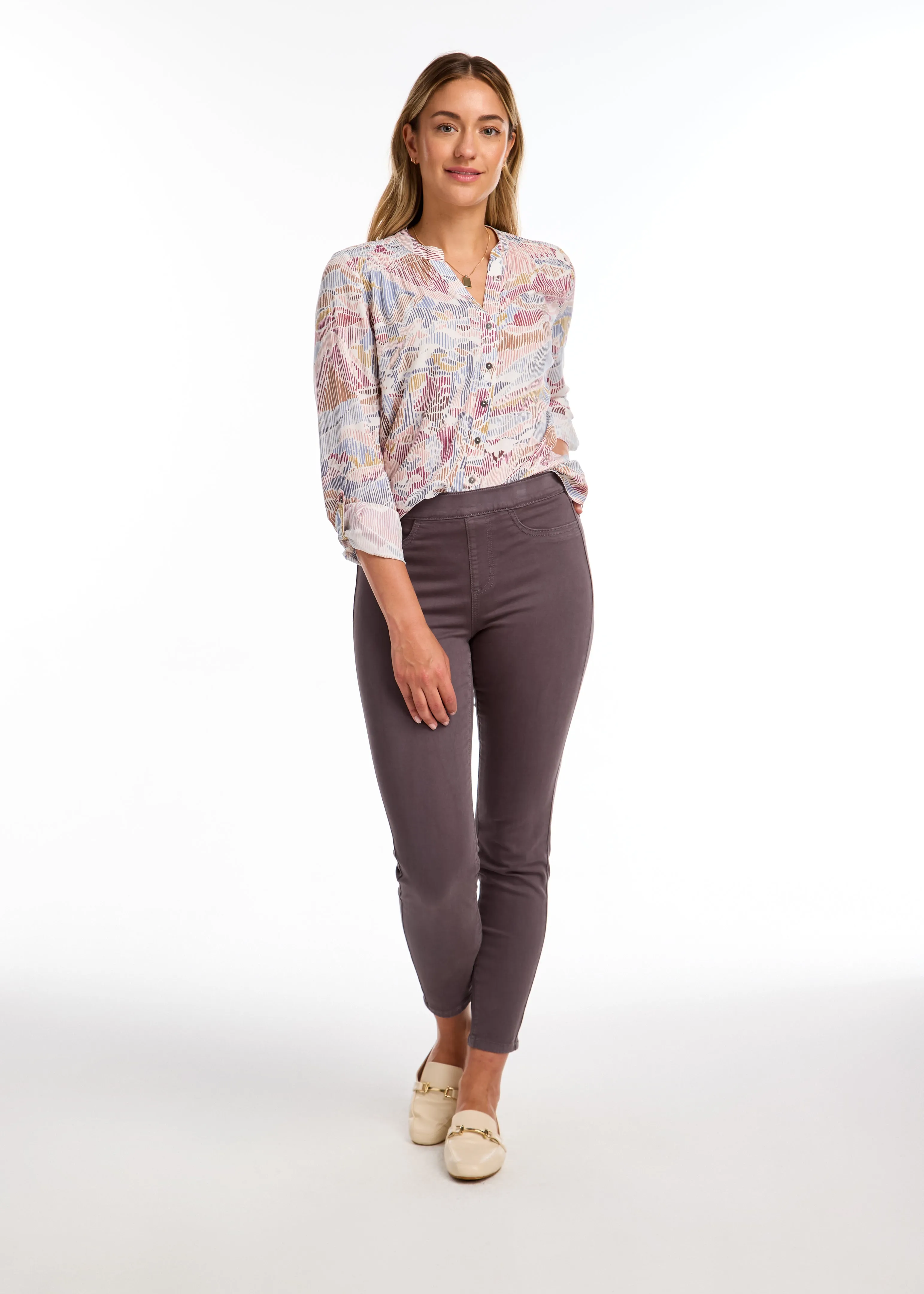 Roll-Up Sleeve Printed Shirt