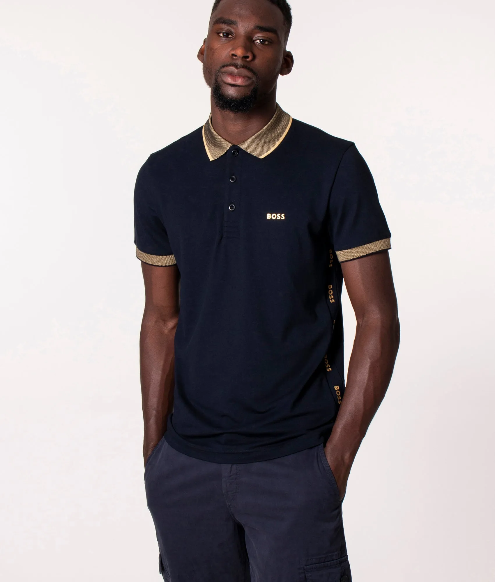 Slim Fit Paule Contrast Trims Polo Shirt