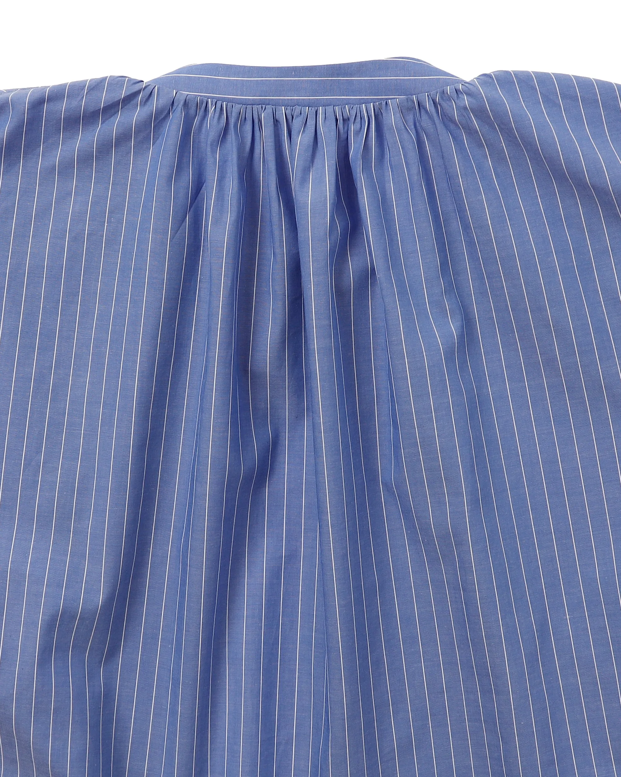 Stripe ribbon shirts bolero (Blue)
