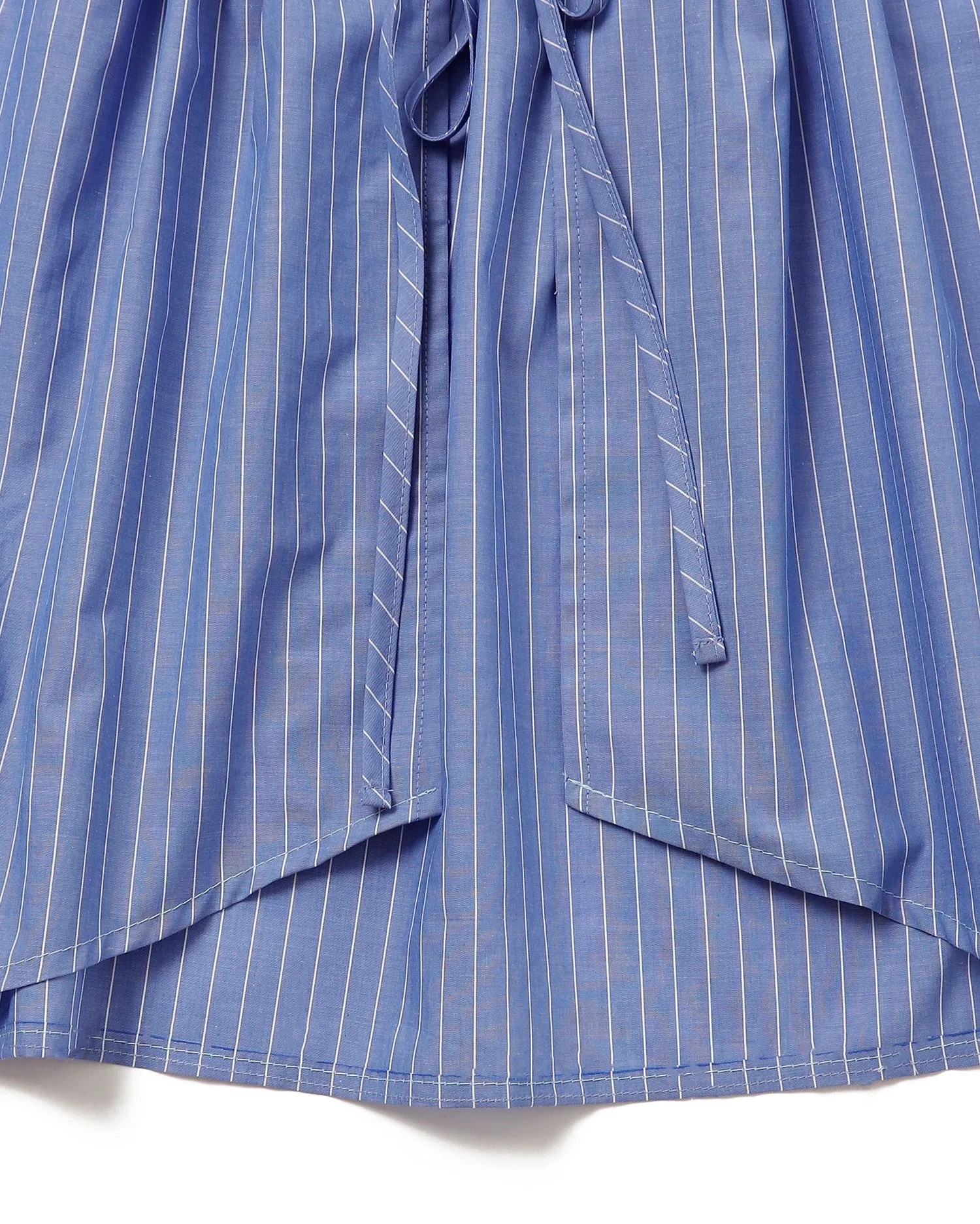 Stripe ribbon shirts bolero (Blue)