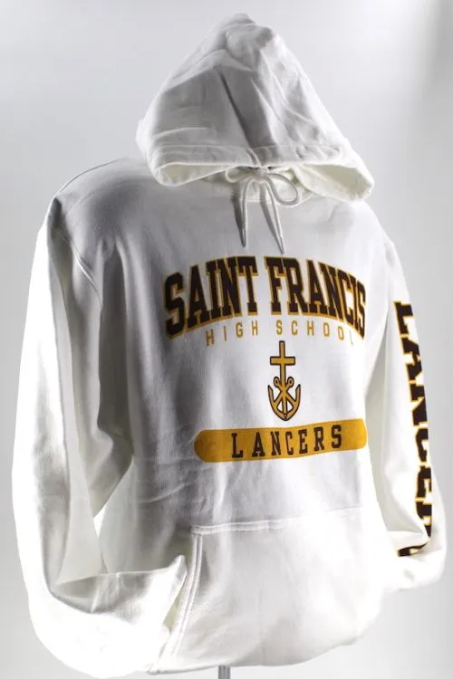 Sweatshirt, SAINT FRANCIS Cross & Anchor Silk Screen - Hooded Pullover, FINAL FEW