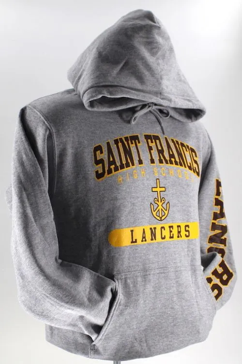 Sweatshirt, SAINT FRANCIS Cross & Anchor Silk Screen - Hooded Pullover, FINAL FEW