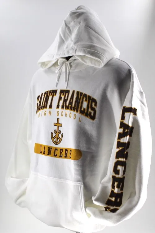 Sweatshirt, SAINT FRANCIS Cross & Anchor Silk Screen - Hooded Pullover, FINAL FEW