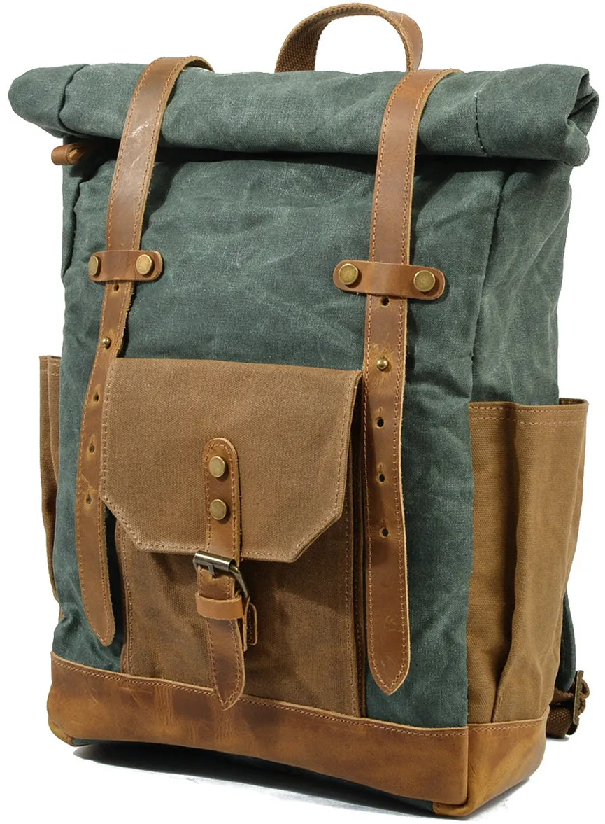 Trendy & Vintage Backpack Roll Top Rucksack