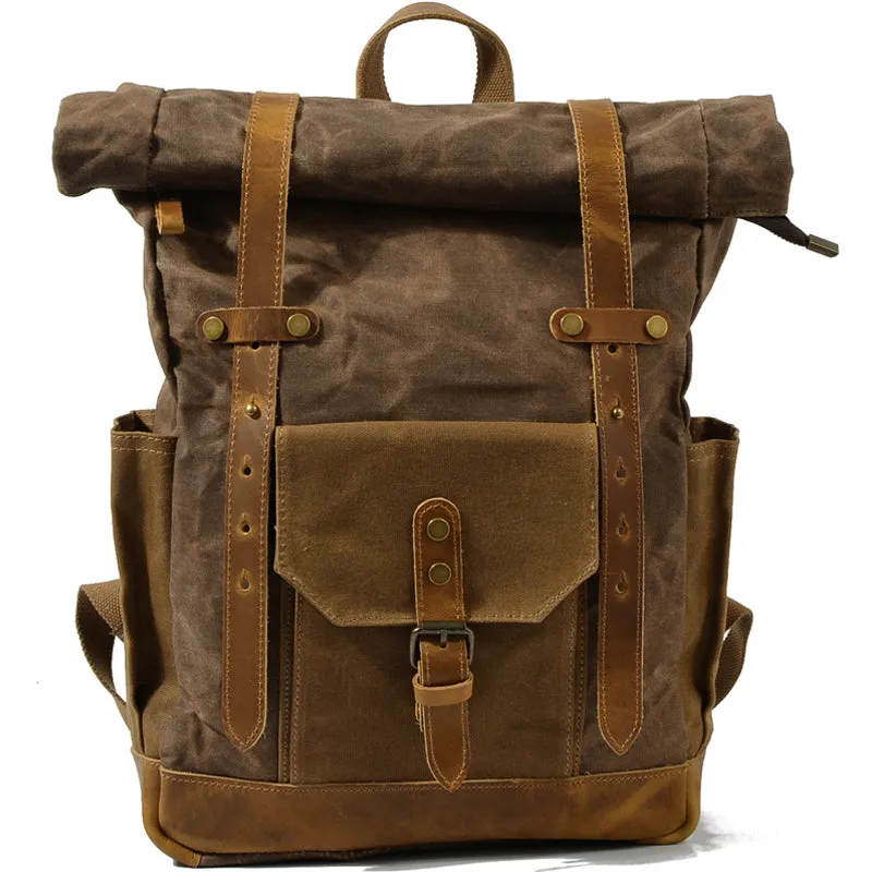 Trendy & Vintage Backpack Roll Top Rucksack