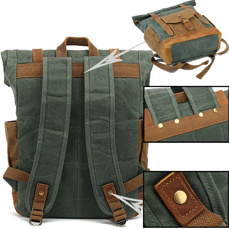 Trendy & Vintage Backpack Roll Top Rucksack