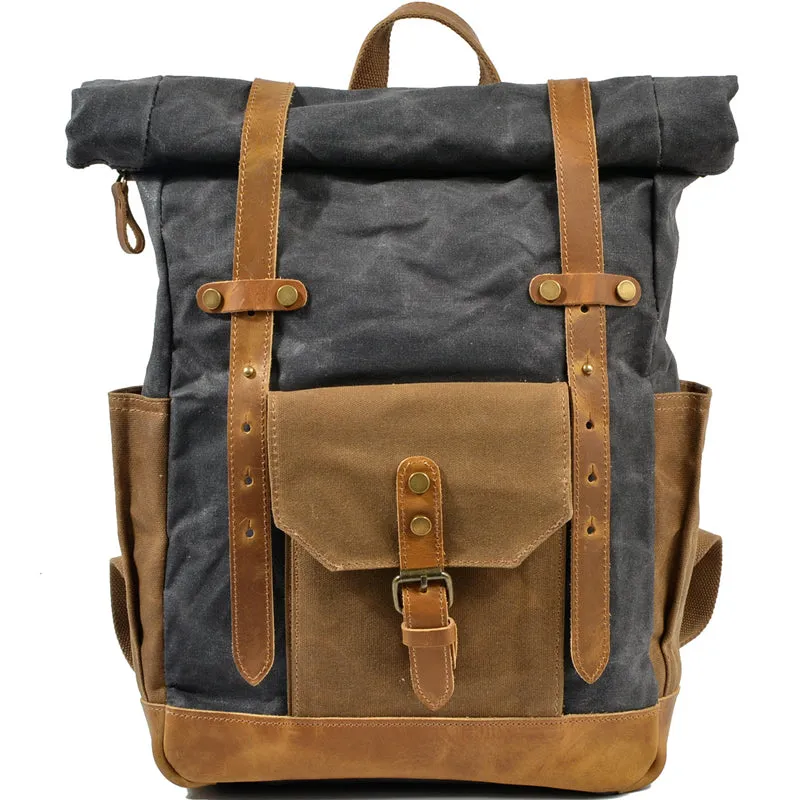 Trendy & Vintage Backpack Roll Top Rucksack