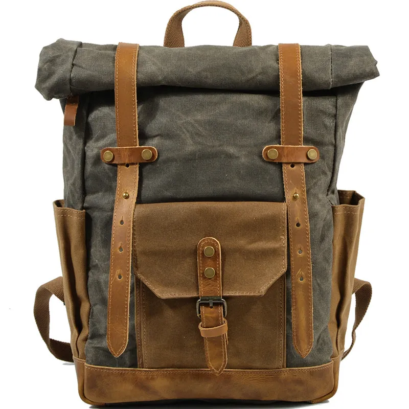 Trendy & Vintage Backpack Roll Top Rucksack