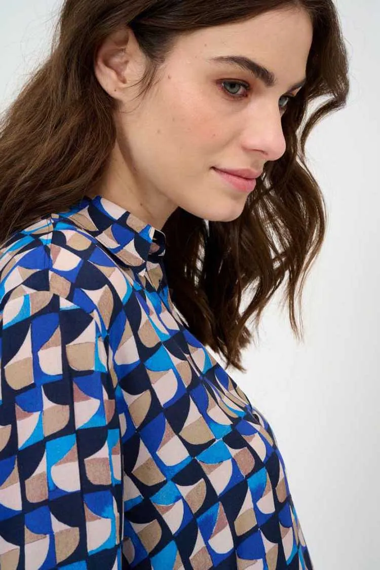 Vic Indigo Printed Shirt
