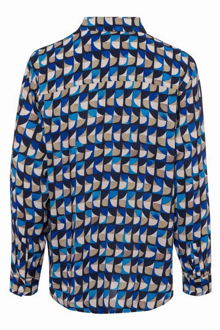Vic Indigo Printed Shirt