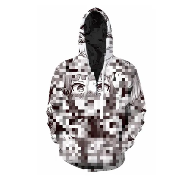 White Anime Camo Hoodie
