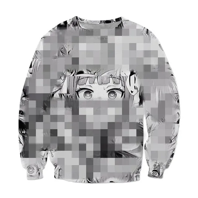 White Anime Camo Hoodie